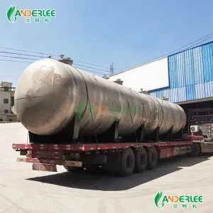 Poziomy zbiornik ze stali nierdzewnej